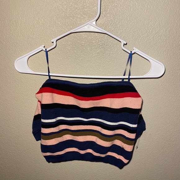 Peekaboo Shoulder Multi-Colored Tube Top - Picture 3 of 3